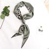 New Korean Version of Houndstooth Thin Narrow Long Sunscreen Scarf for Women Versatile Imitation Silk Literary Small Neck Scarf