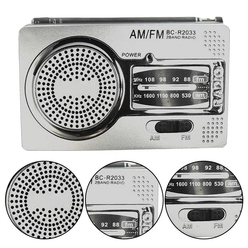 Battery Operated Radio Mini Compact Transistor Radios Great Reception Earphone Jack Portable Transistor Radio For Walking