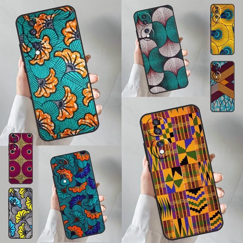 African Wax Fabric Case For Honor X9a X8a X6a X7a X6 X7 X8 X9 X9b X8b Honor 70 50 90 Lite Magic 5 6 Pro Cover