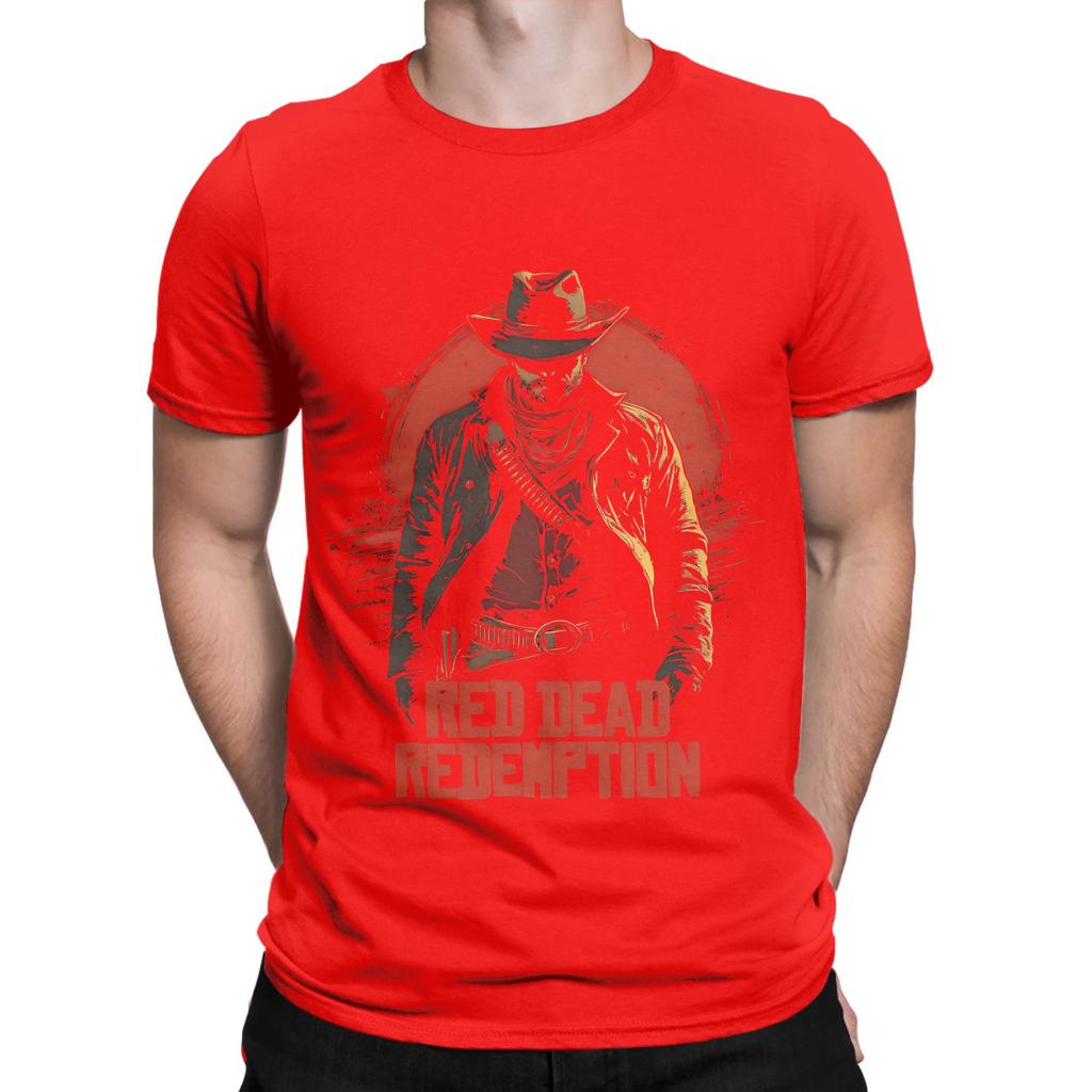 Il divertente gioco gioco del personaggio re retrò vintage azione Grafico 100 Cotone Maglietta Red Dead Redemption Magliette Top Per Unisex