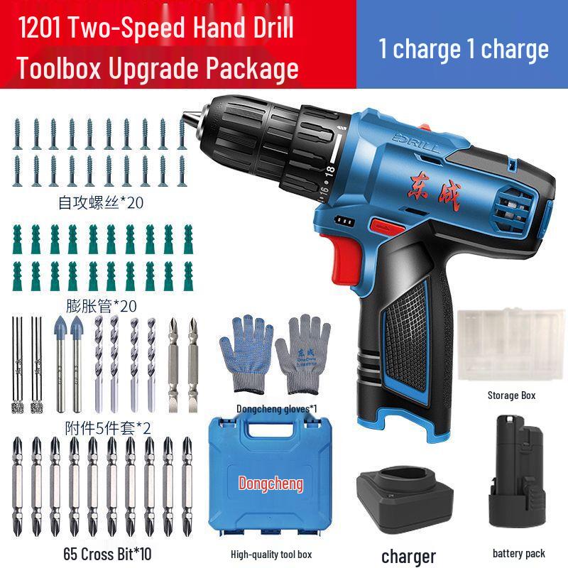 Dongcheng 1201 Cordless Electric Drill/Screwdriver CN Plug (adapter Included)