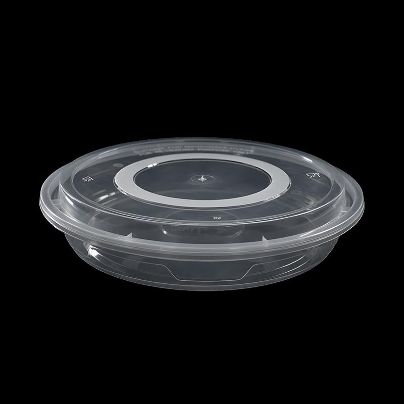 WS Disposable Round Takeaway Containers with High Lids