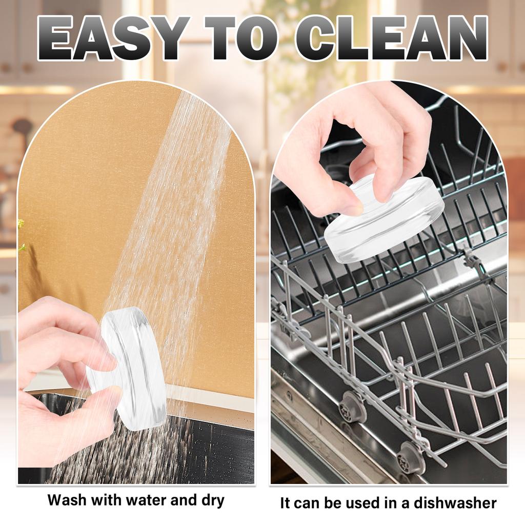 12pcs Glass Fermentation Weights Kit with Easy Grip Handle for Great Wide Mouth Canning Mason Jars Glass Weight Fermentation