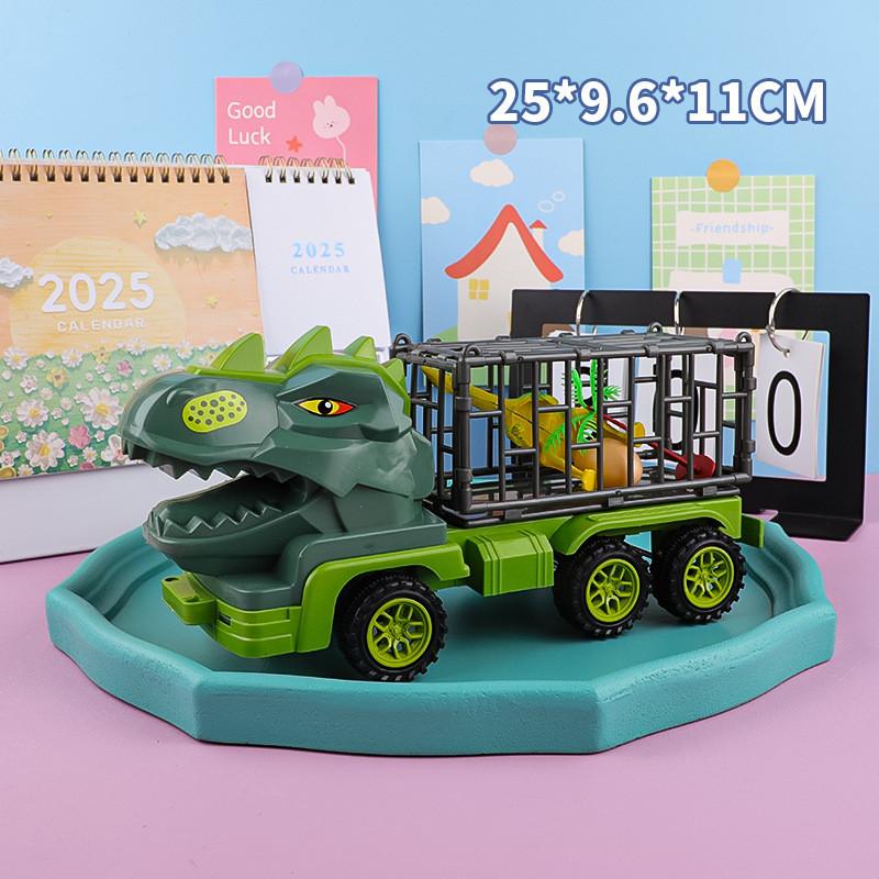 Van Dinosaur Prison And Digging Vehicle With Plastic Construction For Child Fun
