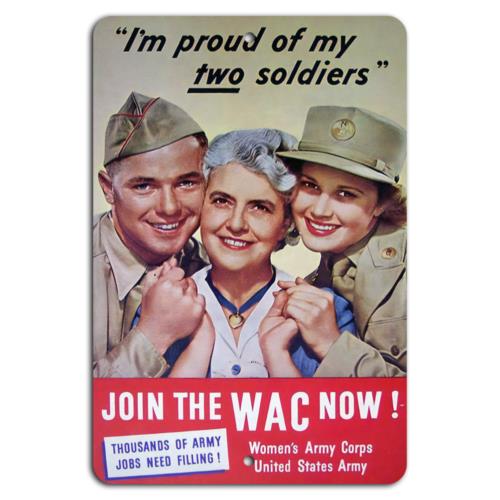 Join the WAC Now Proud Army Family CallAluminumtin sign 20x30cm(7.8x11.8inch)