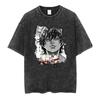Baki Print Vintage Cotton Tees For Men Women Summer Casual Tshirt Tees Gym Workout Training Short Sleeve Tops Outfits