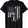Vintage USA Vizsla Hund Silhouette Amerikanische Flagge Lustiges T-Shirt