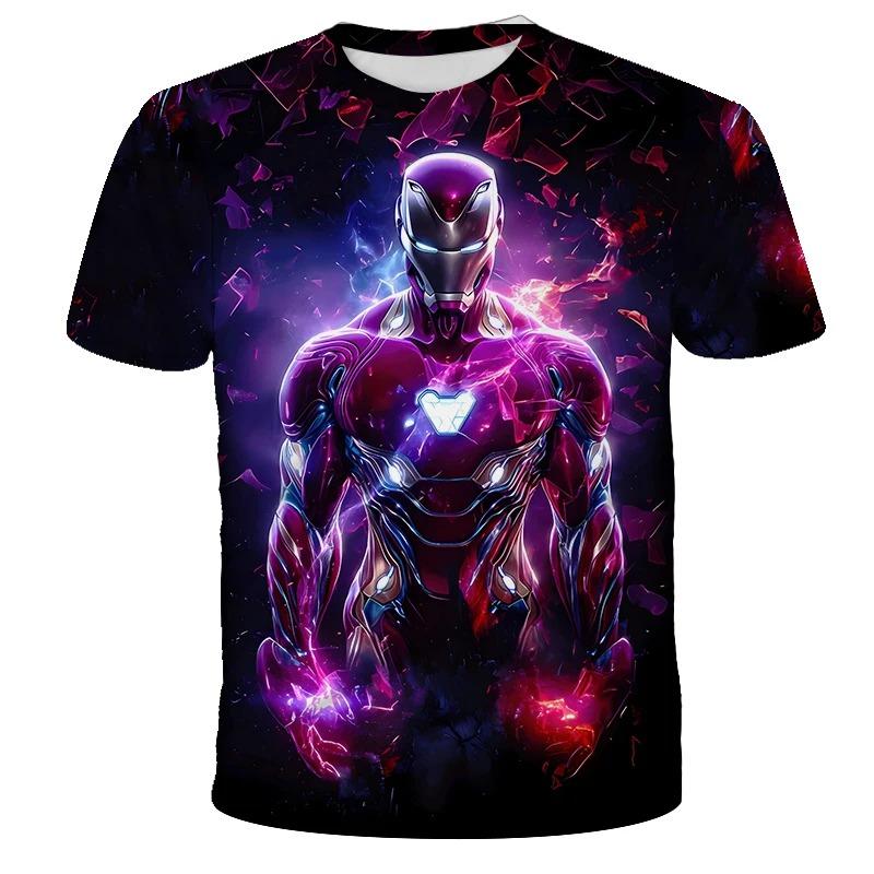 Wolverine Boys Girls T-shirt Deadpool Men s T-shirt 3D Printed Loki Short Sleeve Marvel Men s T-shirt Oversized Men s Clothing S
