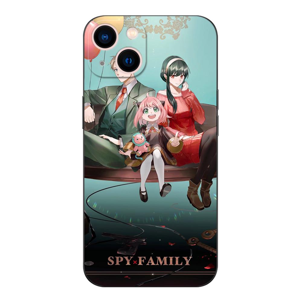 Black Tpu Case For OPPO Reno 6 5 3 4 4Z 4F SE 5F 5Z PRO PLUS Lite 6 6z  4G 5G Spy X Family-anya Forger