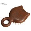 Wooden Scalp Massager Cat Shape Air Cushion Brush, Hair Growth Natural Wood Comb Head Relaxation Massage Tool, Portable Care Scrubber Brush