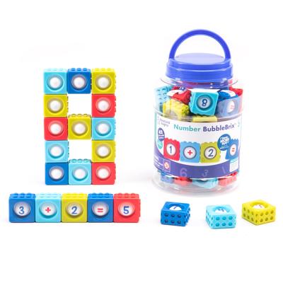 Learning Resources Number Bubble Bricks 42-Piece Educational Math Blocks Fidget Toy EI2599 Authentic