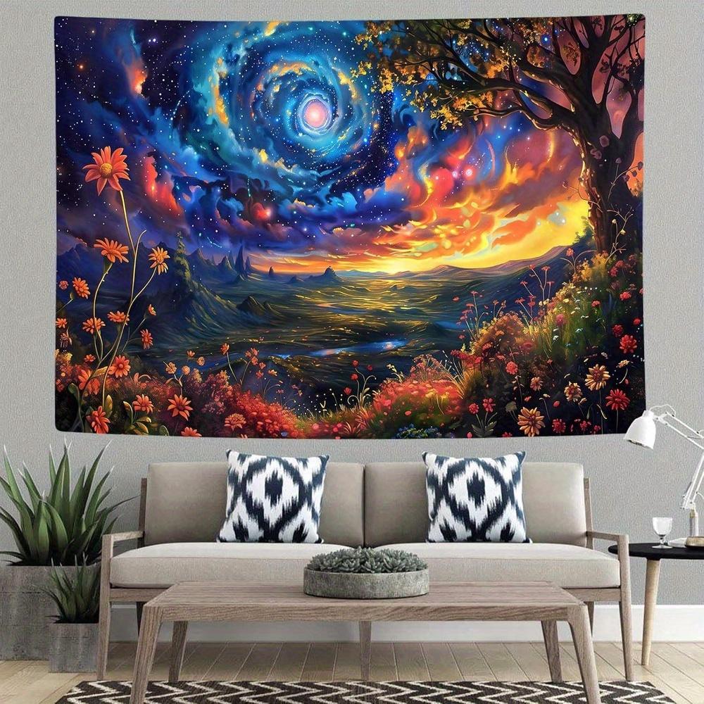 Enchanted Galaxy Tapestry: Vibrant, Dreamy, and Stunningly Beautiful Wall Art for a Magical Decor Statement