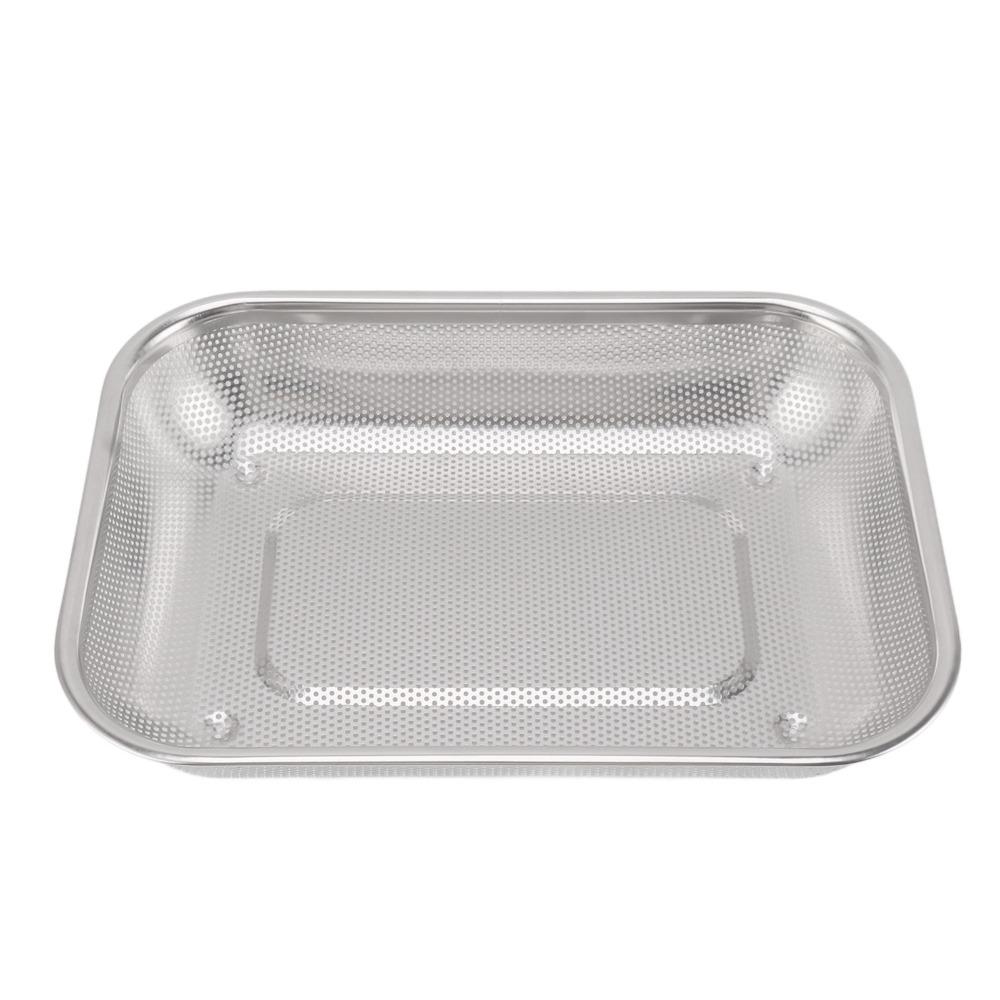 S/L Rectangular Strainer Basket Rectangle Shape Kitchen Strainer Colander  Oil Straining