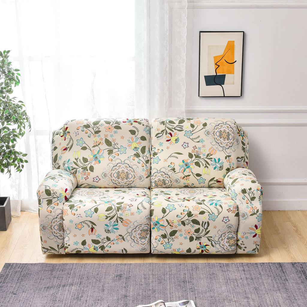Potah na pohovku Křeslo Potah na pohovku pro dvoumístné a třímístné pohovky Celoroční květinový potisk Chránič pohovky