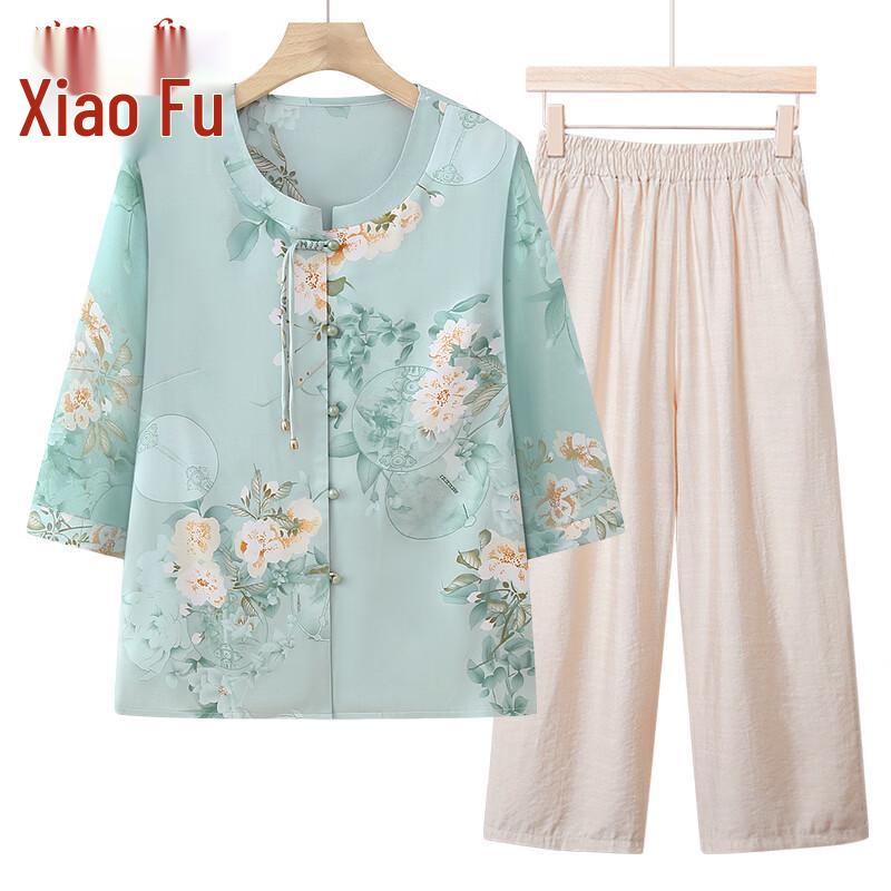Senior Women's 2026 Summer 3/4 Sleeve Blouse Set
