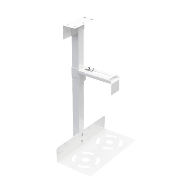 PC Case Holder Adjustable Metal Under Desk CPU Holder Bracket For Home Office And Gaming Setups Enhances Legroom
