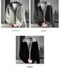 Men's Trendy Two-Piece Knit Cardigan: High-End Wool Sweater Jacket for Autumn/Winter