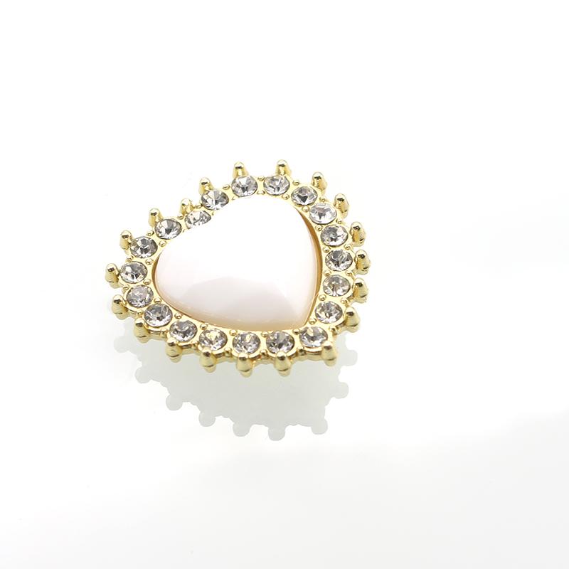 10Pcs/Lot19MM New Fashion DIY Jewelry Clothing Footwear Accessories with Diamond Heart Heart Flower Plate Buckle