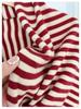 2025 Wool Blend Striped Triangle Shawl Women's Warm Thick Knitted Outerwear
