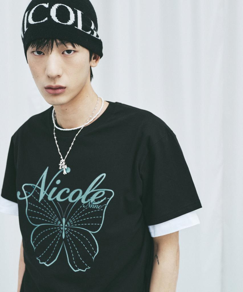 Nigaennikol Nicole Butterfly Sleeve Top_Black Mint