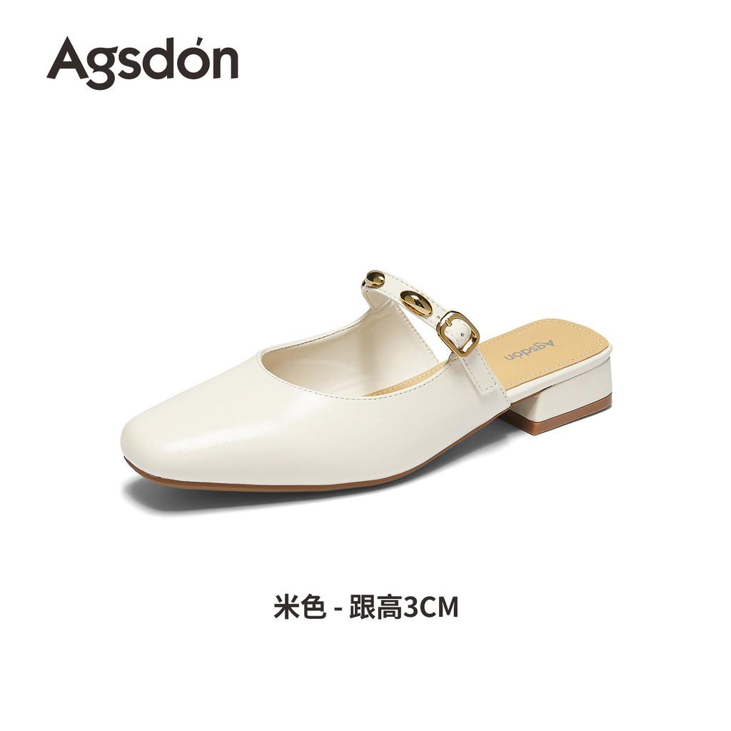 Augustine Baotou cool slippers new spring beautiful with skirt thick heel sandals
