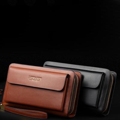 Fashion Men PU Leather Zip Wallet Phone Pouch Card Cash Holder Clutch Bag Stylish Leather Bag For Men Durable And Versatile Accessory