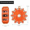 Rotating LED Warning Lights - 3pcs: Orange Car Safety & Traffic Alerts