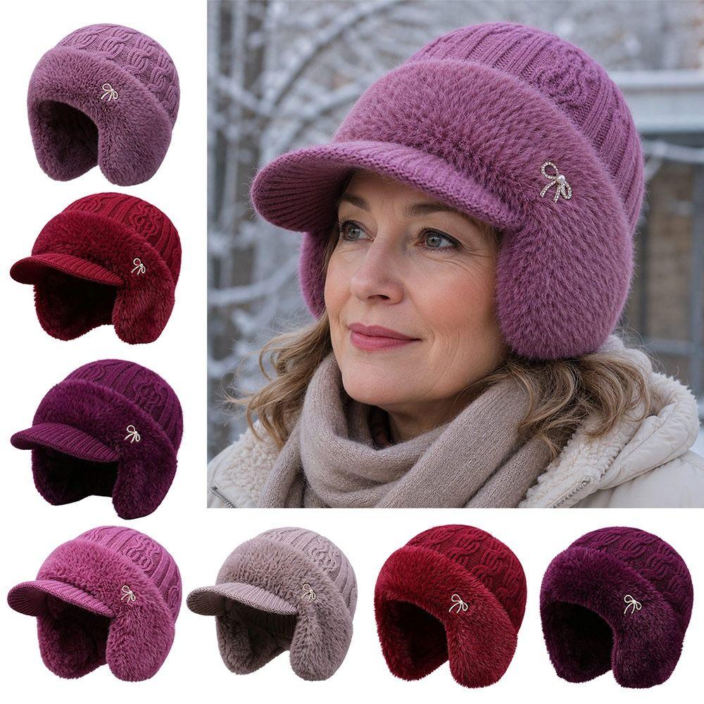 Thickened Winter Hat Warm Beret Hat Casual Knitted Hat for Women