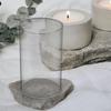 FRCOLOR Glass Candle Holder, 2-Piece Set, Clear Candle Shade, Glass Candle Cover, Windproof, for Candle Holders, Decorative Fixtures