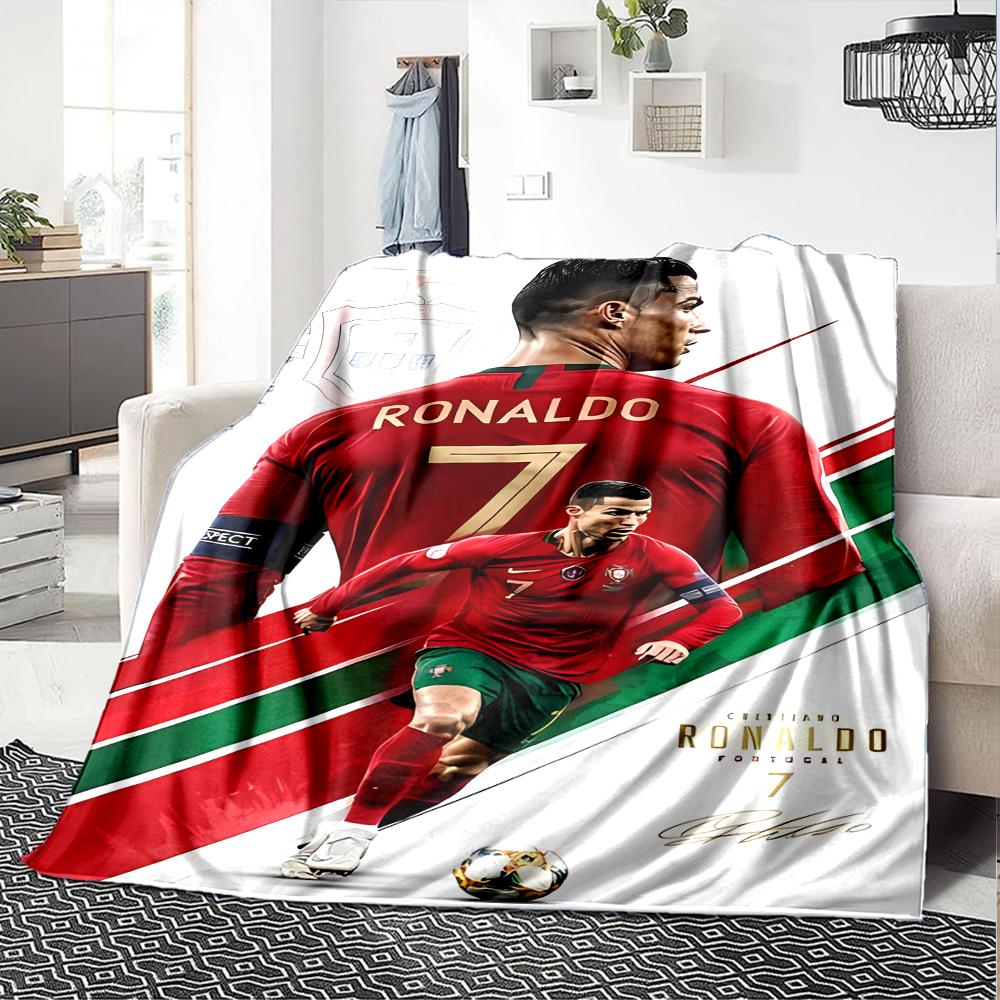 1pc Blanket - Cristiano Ronaldo Print Design,Lightweight Blanket for Sofa,Bed- Soft &Warm,Gift for All Seasons