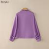ZANZEA Women Ruffles V-Neck Casual Long Sleeve Blouse