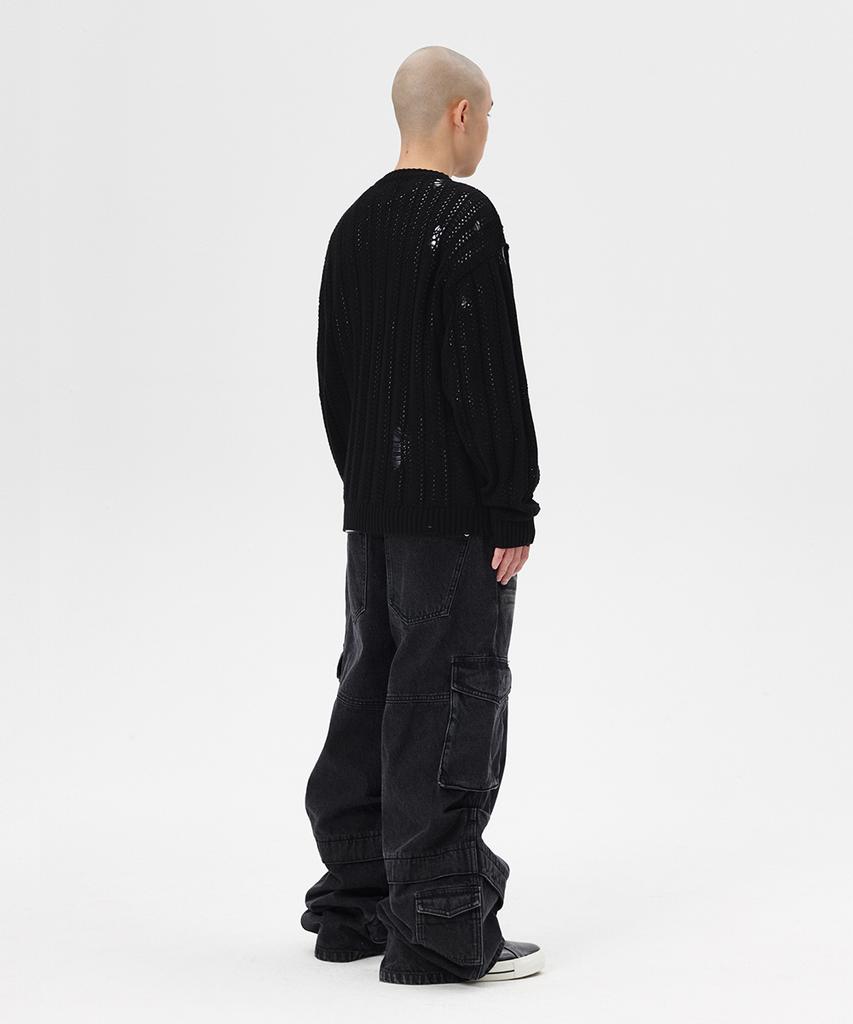 MAHAGRID Blessed Mesh Knit Black(Mg2Esmk601A)