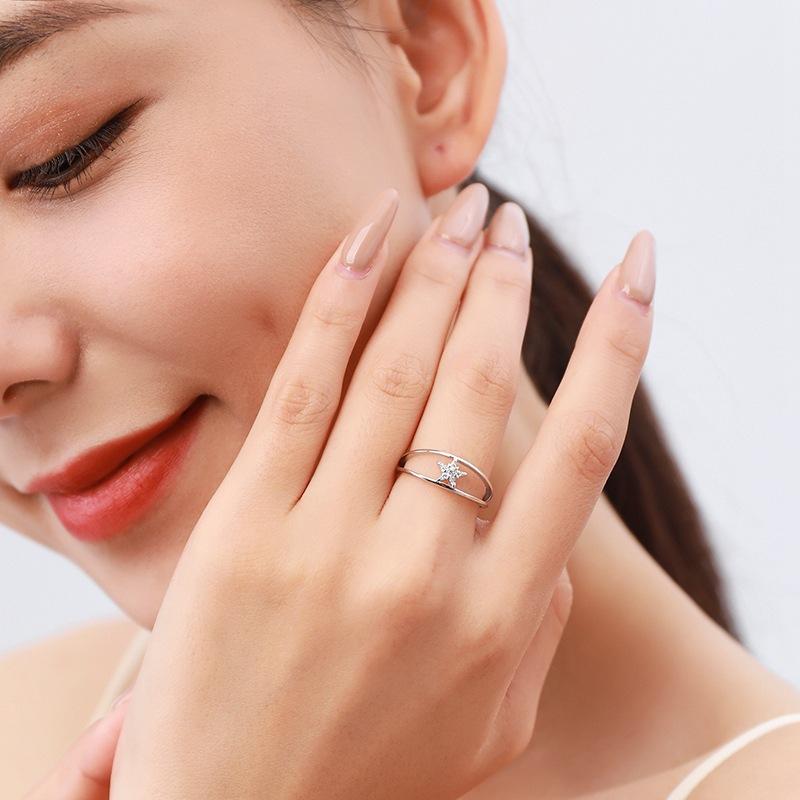 Tancise Classic 925 Sterling Silver  Zircon Ring Ladies Jewelry Wedding Promise Party Gift