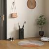 Metal Umbrella Stand, Square Umbrella Holder with 4 Hooks and Removable Drip Tray, Decorative Umbrella Storage Rack for Entryway, Hallway