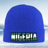 Nigeria flag style wordmark design Unisex Women Unisex Knitted Hat Beanie Pullover Cap Winter Thermal Warm Christmas Outdoor C