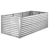 Galvanized Raised Garden Bed, 2400 x 1200 x 860 mm, Rectangular Metal Planter Box Kit Outdoor, Bottomless Planting Box with Gloves, Rustproof