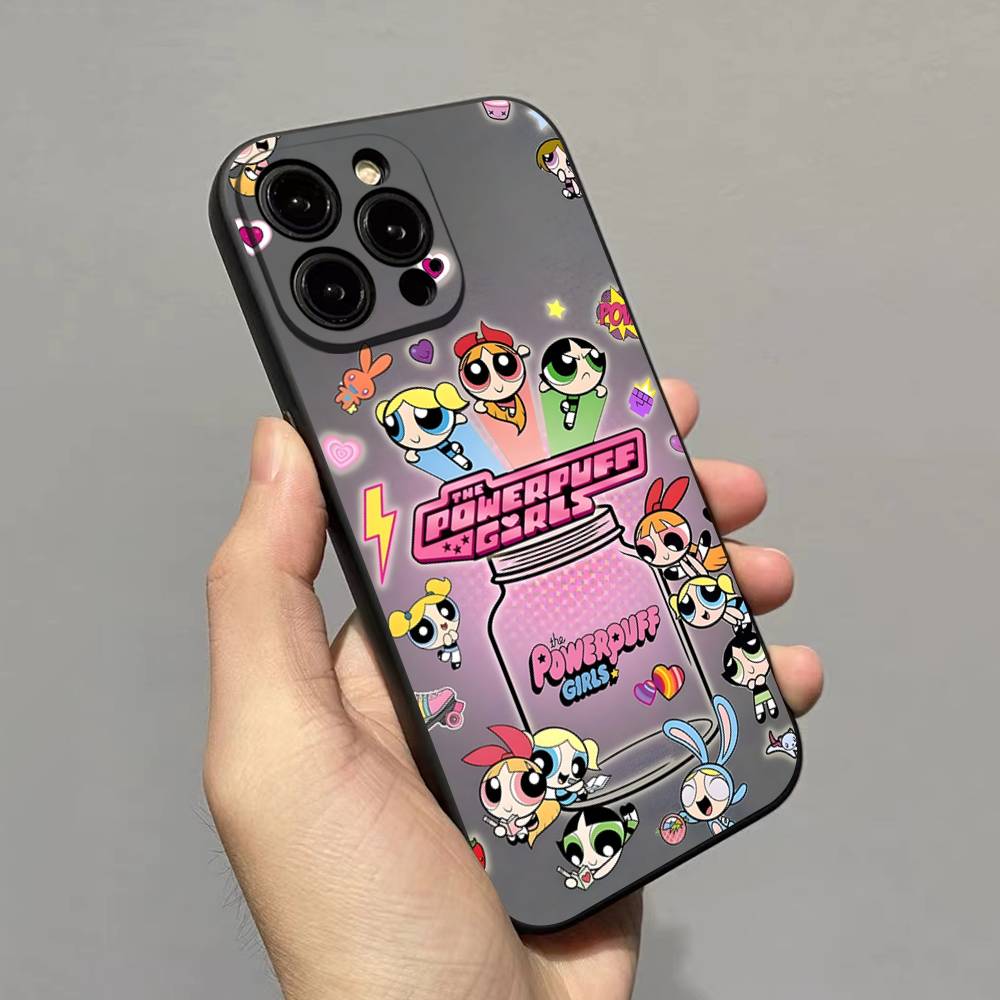 P-Powerpuff-GirlS Soft Back Phone Cover Case For IPhone 17 16 Pro Max 15 12 11 16e 13 Mini 14 15 Plus