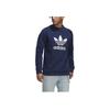 Adidas Originals Solid Logo Print Long Sleeve Sweatshirt Men Sweatshirt Dark-Blue HK5294