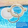 350090 Clamp and 350091 Lid Replacement for Superflo Inground Pool and Spa Pumps,Include O-Ring,Complete Pool Pump Locking Ring Aftermarket Part.