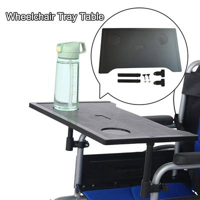 Lightweight Wheelchair Tray Table Detachable Easy To Install Cup Holder Waterproof Wheelchair Desk Lap Board