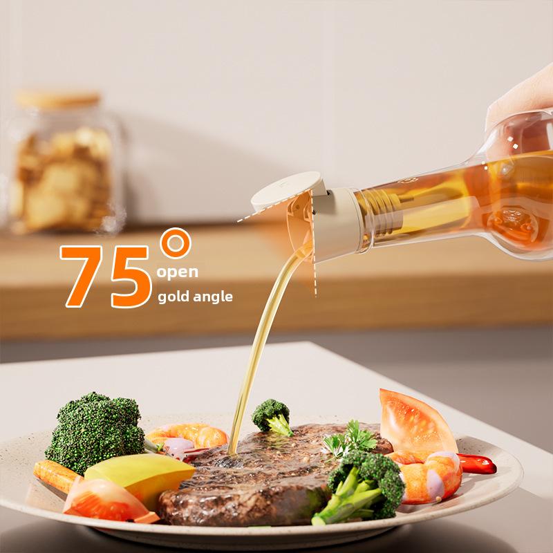 Fara scurgere ulei Pourer cu dop din silicon Sticlă Pourer cioc pentru ulei de măsline, băuturi alcoolice și sticle de vin