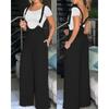 European and American Women Clothes Suspenders High Waist Sleeveless Casual Pants High Waisted Casual Pants