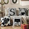 Light Iuxury Natural D-Diptyques Pillow Case Comfort Sofa Bed Silky Elegant Invisible Zipper Decorative Cushion Cover