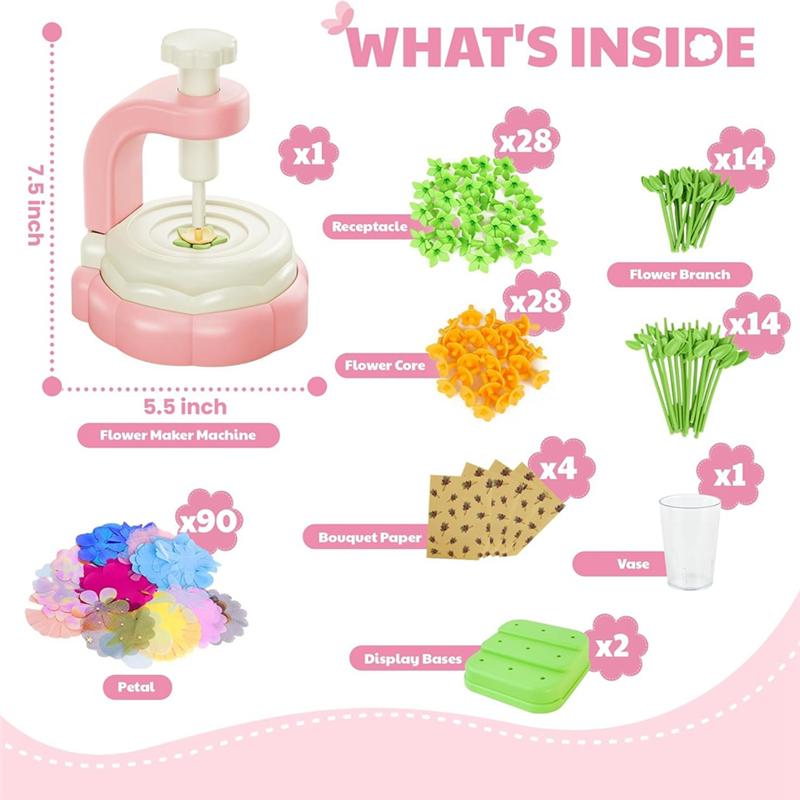 M-Modern-Flower Making Kits For Kids, DIY Fabric Flower Bouquets Kit, Birthday Christmas Gifts For Girls Boys Teens