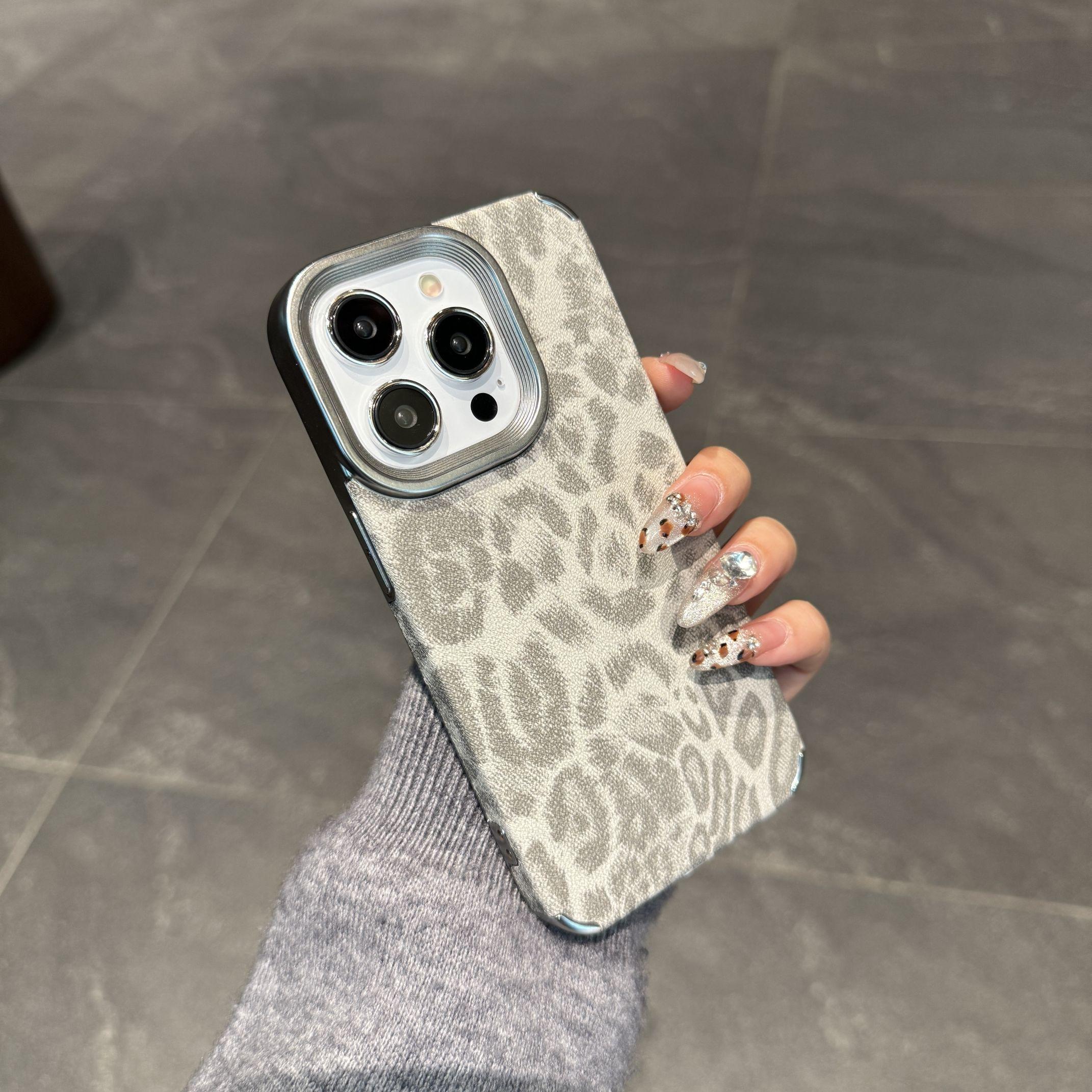 

Корейський шкіряний чохол з леопардовим принтом для iPhone 16 15 14 13 12 Pro Max 11 Стильний чохол з тваринним візерунком М яка протиударна задня кришка Коке For iPhone 15 Pro