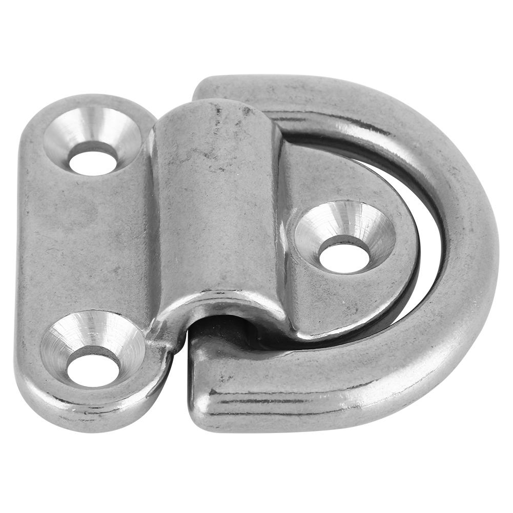 316 Stainless Steel Boat Folding Pad Eye Lashing D   Tie Down Cleat (4 Pcs 8mm)