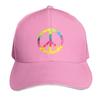 TieDye Peace Sign Hippie Bohemian Festival Symbol Baseball Cap Fishing Hat Big Size Hat Sailor Cap for Unisex Hats Unisex Womens