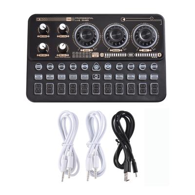 SK900 Multifunktionsmixer Tragbares digitales Soundkarten-Kit Professionelle Live-Mixer-Soundkarte