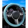ESEWALAS Car Silicone Steering Wheel Cover,Soft Odorless Silicone Leather Texture Steering Cover,Universal 13-15Inch Car Steering Wheel Protector