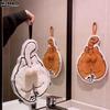 Cute Cat Back Hanging Towel Kitchen Hand Towel Bathroom Soft Absorbent Handkerchief Wipe Towel Coral Design Cartoon Kids Towels